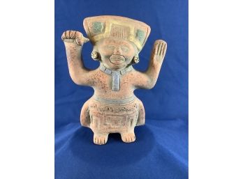 Aztec Like Tribal Pottery Figurine