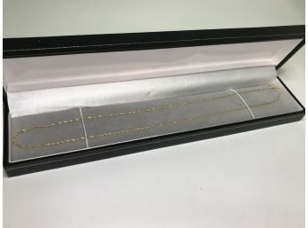 Fabulous All 14K Yellow Gold Necklace - 18' Long - NOT PLATED - Beautiful & Very Delicate - Made In Italy