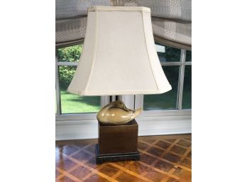 Lovely $165 Lamp By UTTERMOST Vintage Style Decorator Accent Lamp With Duck With Cream Colored Panel Shade