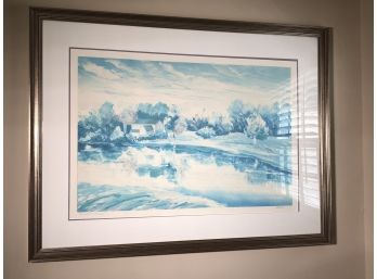 Very Nice Large Print CONNECTICUT SUMMER - Illegibly Signed & Has Blind Stamp - Large Size 50' X 38'