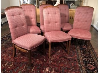Wonderful Set Of Six (6) Dining Room / Kitchen Chairs - Nice High Backs VERY Comfortable - Great Quality