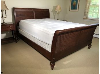 FRAME ONLY - Fabulous Like New ETHAN ALLEN Queen Sleigh Bed Frame - FRAME ONLY No Mattress / Box Or Bedding