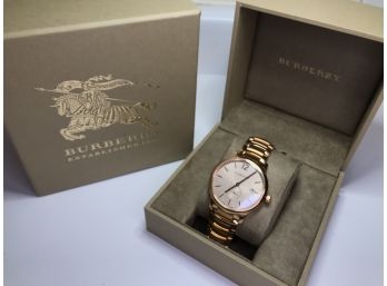 Fantastic Brand New $695 BURBERRY Mens / Unisex Watch - Beautiful High Quality - Swiss Made With Box & More