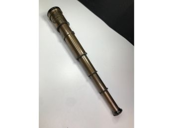 Awesome Antique Dollond Style All Solid Brass Telescope - Very Nice Decorator Item - Well Made Replica !