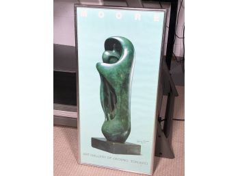 Fabulous Vintage HENRY MOORE (1898-1986) - Signed / Autographed Exhibit Poster - Art Gallery Of Toronto WOW !