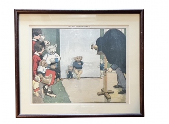 Vintage Framed Cartoon Titled 'at The Photographers'