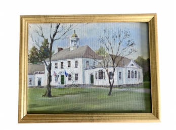 Fairfield Town Hall Oil On Canvas - Local Artist Jean Bowler