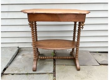 Vintage Sewing Table With Turn Legs