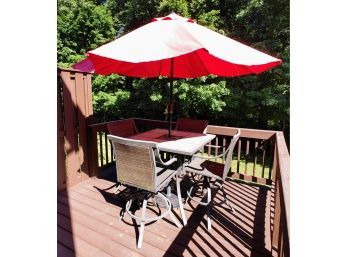 Tile Top Patio Set W/ 4 Chairs