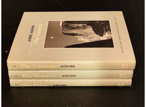 Collection Of First Edition Ansel Adams Books On Photography
