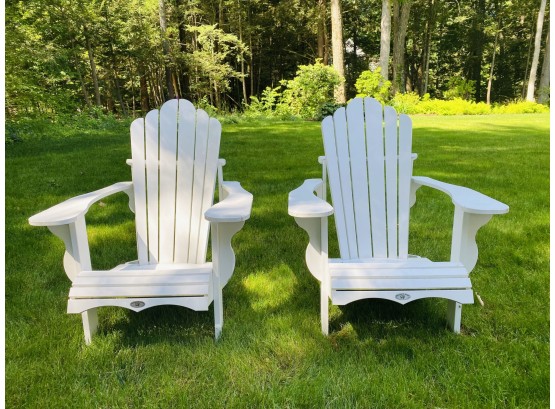 Leisure Line White Composite Adirondack Chairs (1 Of 2)