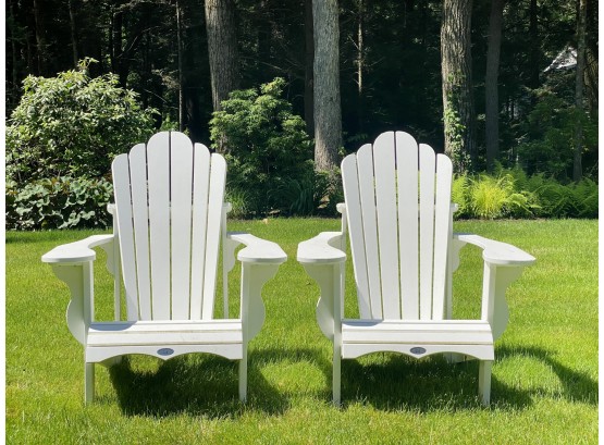 Leisure Line White Composite Adirondack Chairs (2 Of 2)