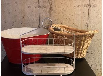 Basket, Bucket And Shelf