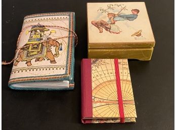 Norman Rockwell Music Box And Small Decorative Note Pads