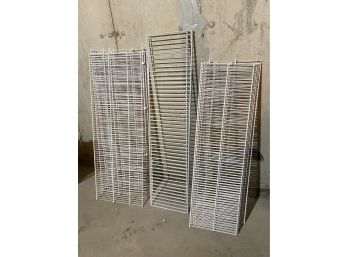 Disassembled Coated Metal Organizer / Rack System And Assorted Rods