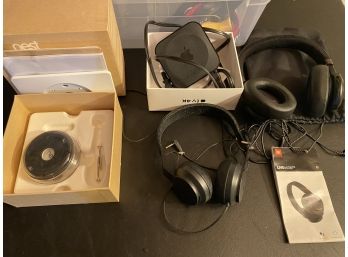 Assorted Home Electronics, Sound Canceling Headphones, Apple TV, Nest Home Security System