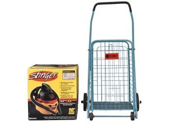 NEW! Stinger Wet/dry Vac And Bunny Small Shopping Cart