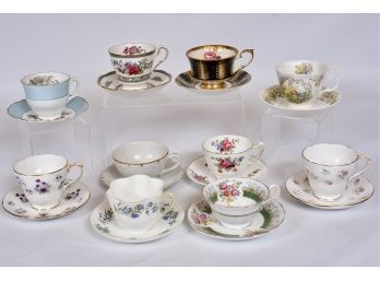 Collection Of Ten Teacup Sets - Paragon, Staffordshire, Duchess, Royal Doulton And More