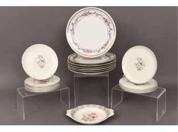 Set Of Six Antique Limoges C. Ahrenfeldt Floral Gilt Trim Plates And More