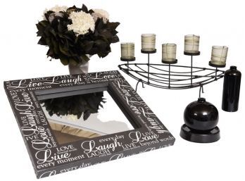 Live, Laugh, Love Wall Mirror, Floral Arrangement, Vases And More
