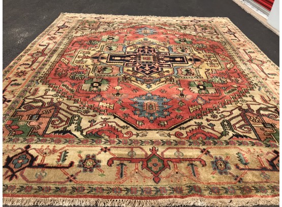 Magnificent Serapi Hariz Hand Made Persian Rug, 10 F By 8 F