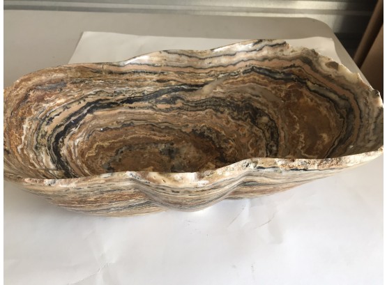 14 1/2 Inches Long ,Gem Stone Bowl