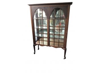 Large China/display Case With Glass Shelves