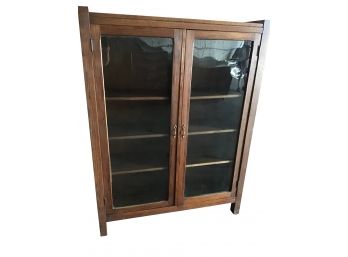 Early Glass Front Bookcase / China Cabinet