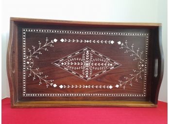 Inlaid Wooden Art Wares 12x20 Tray