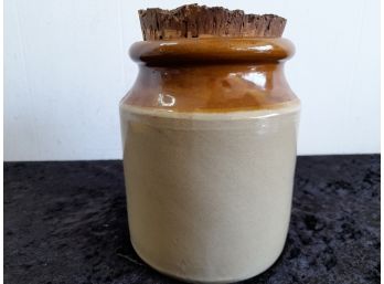Moira Tan And Brown Pottery Jar