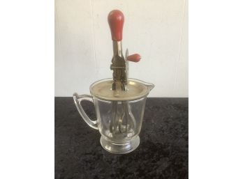 Vintage Glass Bowl Hand Mixer