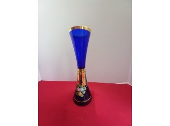 Cobalt Glass Vase Made In Japan