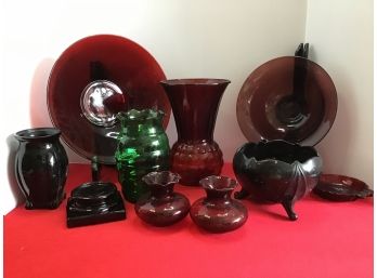 Mixed Colored Glass Lot