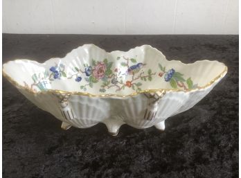 Aynsley Floral Footed Trinket Dish Made In England