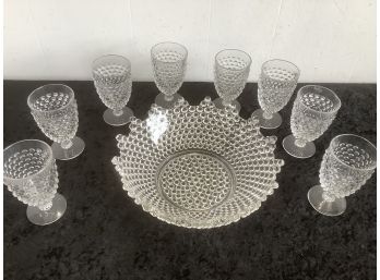 Fenton Glass- Cups And Bowl