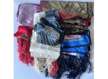 12 Wraps &  Scarves, Mostly Silk: Norma Dori, Selvin & More