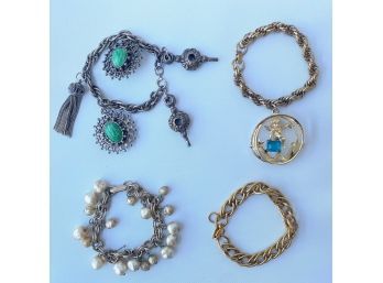 4 Vintage Bracelets, 1 By Sperry