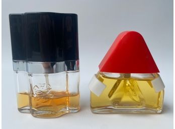 2 Vintage Perfume Bottles: Oscar De La Renta Parfum & Liz Claiborne Eau De Toilette Spray Vaporisateur