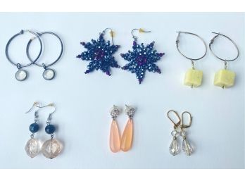 6 Pairs Dangling Earrings Jewelry
