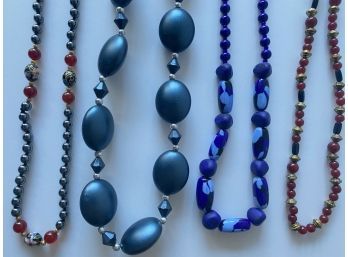 4 Beaded Necklaces Jewelry