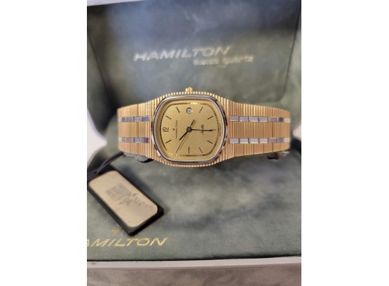 Men's Hamilton Two Tone Bracelet Swiss Quartz Watch 'Preston' 802817Y