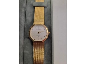 Men's Hamilton Gold Tone Dress Bracelet Watch Swiss Quartz 'Curtis' 815017YB