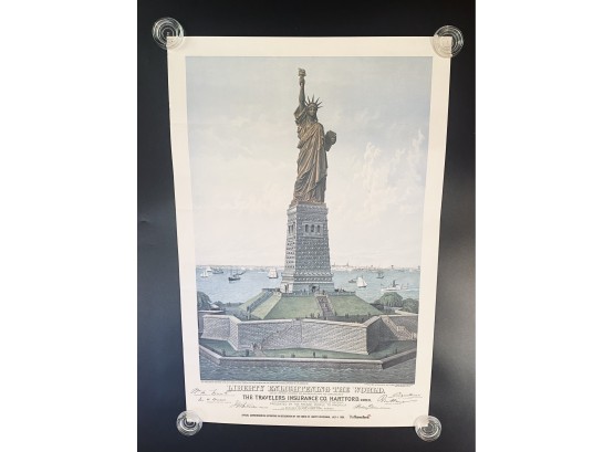 1986 Commemorative Reprint Of 'Liberty Enlightening The World' Poster Unframed