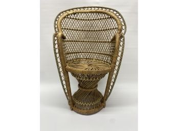 Vintage Wicker Chair Planter