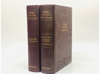 Pair Of Leather Bound New Century Dictionaries