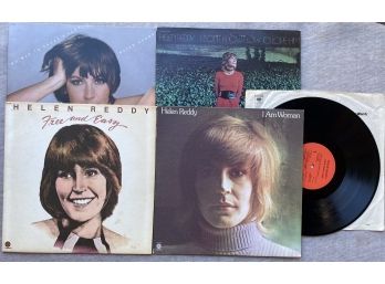 Vintage Lot Vinyl Records Helen Reddy: I Am Woman, Free & Easy, No Way To Treat A Lady, I Dont Know How ....
