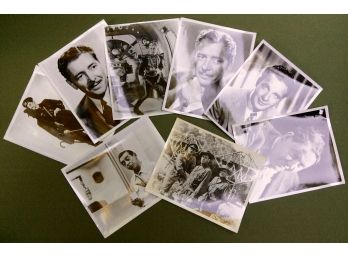 FLASH GORDON BUSTER CRABBE: Lot Of 8 Movie Star Photos 8'x10' B/W Glossies, Carradine Laughton Crosby Cantor