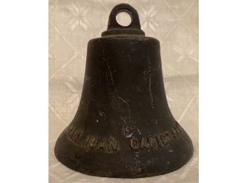 Vintage Souvenir Small Hanging Dinner Bell San Juan Capistrano CA Brass Or Bronze