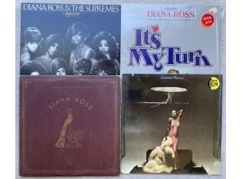 Vintage Lot Vinyl Records Diana Ross: Supremes, Lady Sings The Blues, Baby Its Me, Its My Turn
