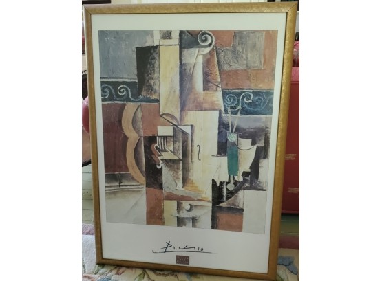 Wood Framed Print Of Picaso's Violin And Guitar
